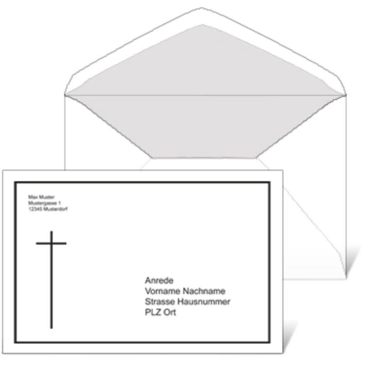 Hüllen klassisch mit Adresseindruck