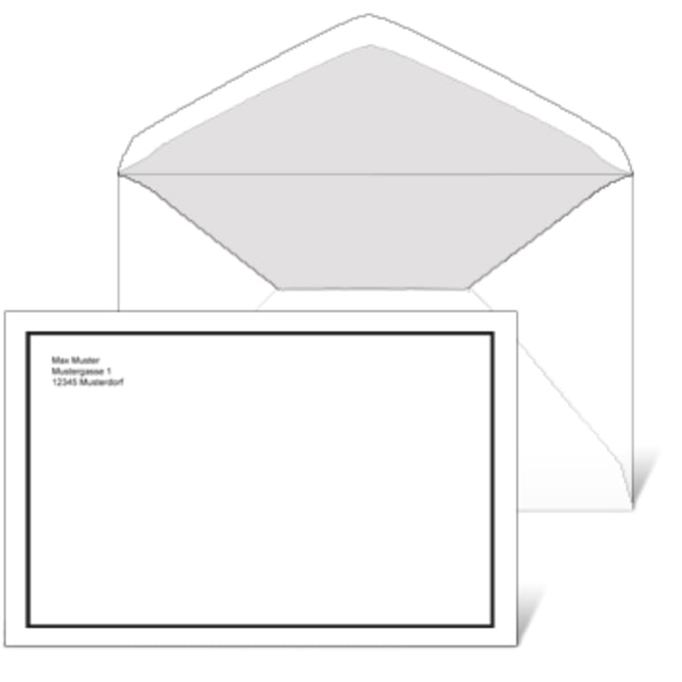 Hüllen klassisch mit Absenderdruck
