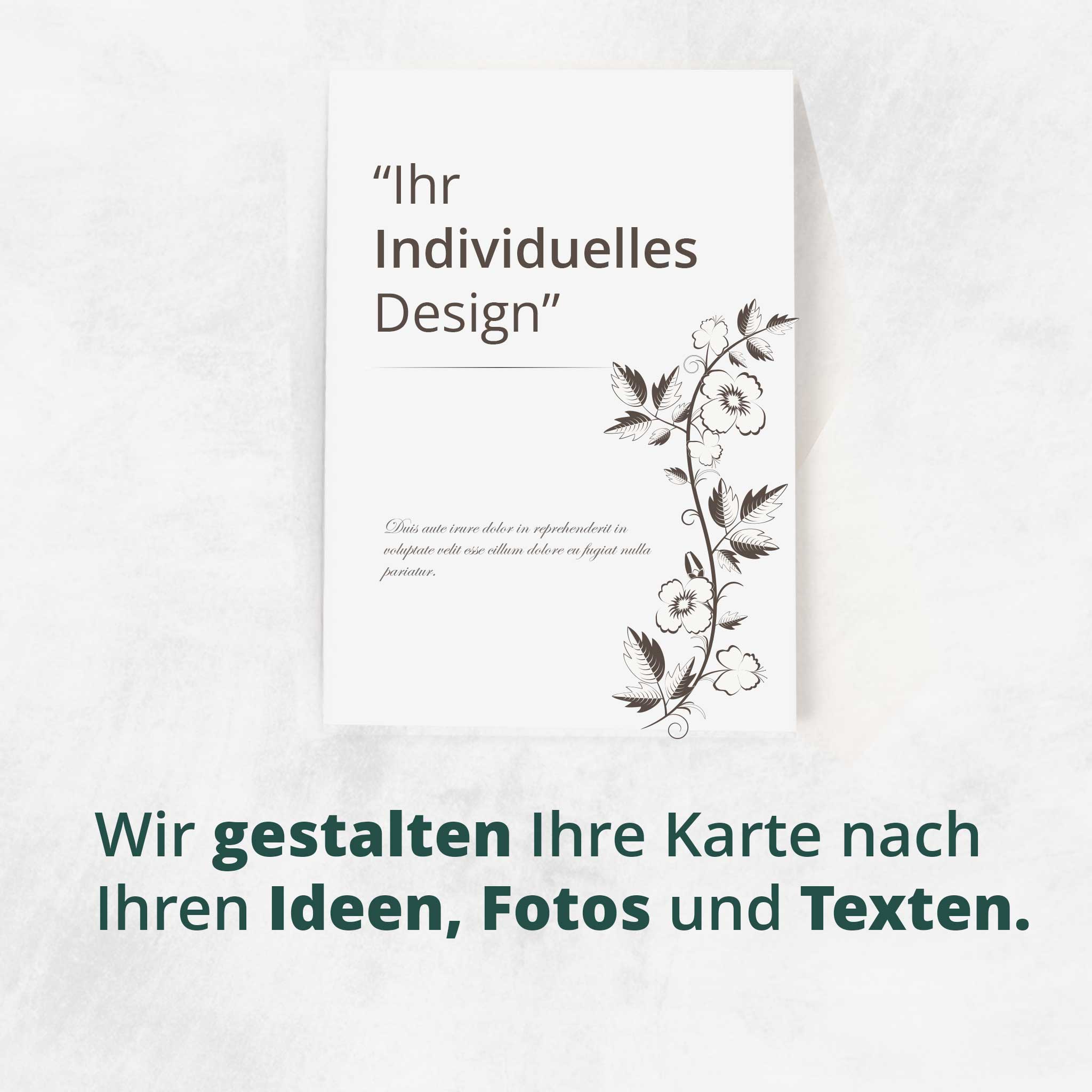 Individuelles-Design für Trauerkarten