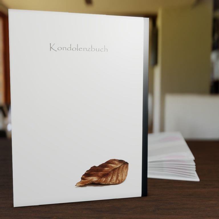 Kondolenzbuch Blatt