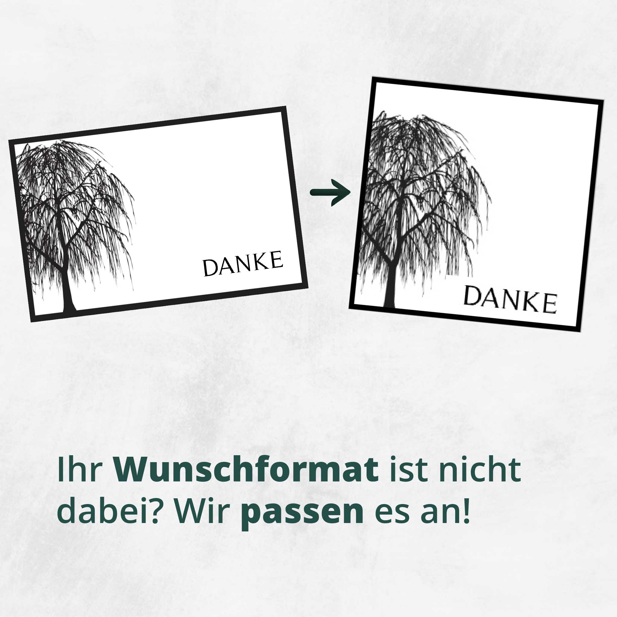 Sonderformate für Trauerkarten