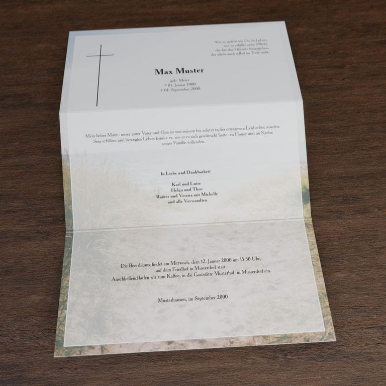 Trauerbrief Dünen