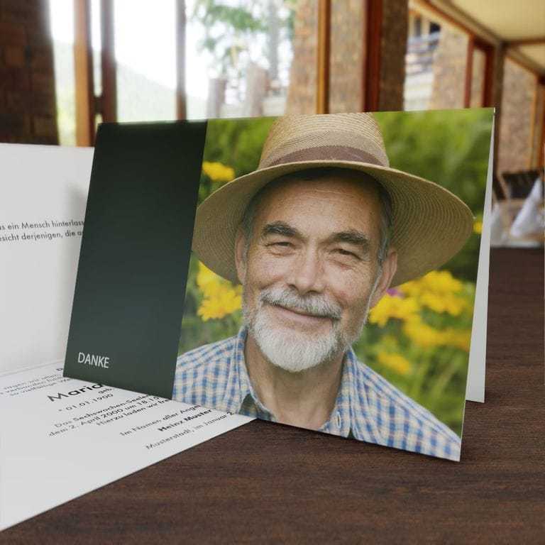 Danksagungskarte Fotodankkarte