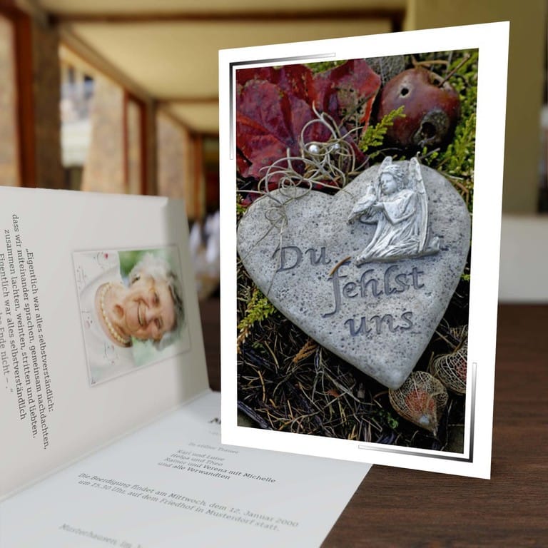 Trauerkarte Du fehlst uns