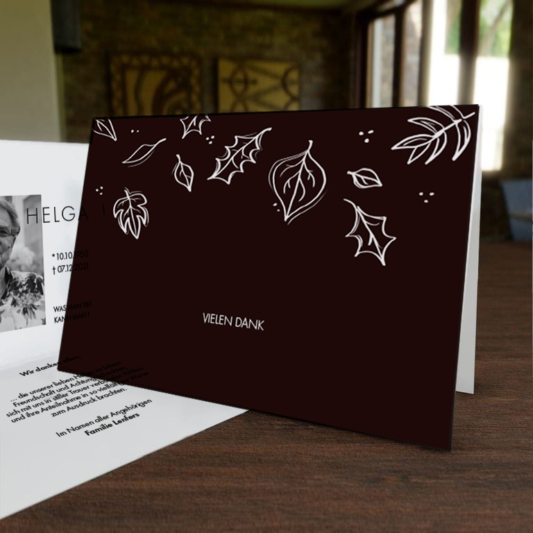 Danksagungskarte Blumenregen