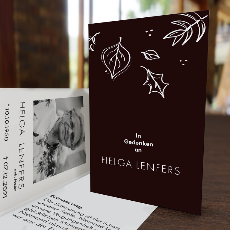 Sterbebild Blumenregen