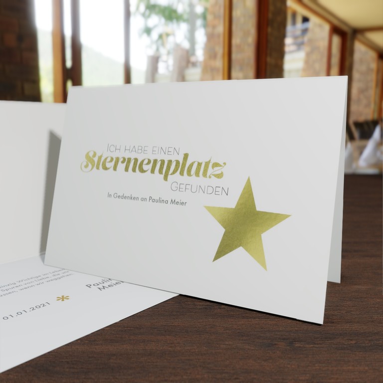Trauerkarte Sternenplatz